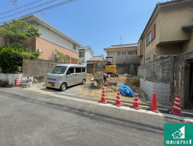 ★大津市茶戸町　第1期　新築一戸建ての外観|周辺は落ち着いた街並みの住宅地！子育てがしやすい住環境です！まだ未完成ですが、現地でしかわからない事もございます。是非一度ご覧ください。