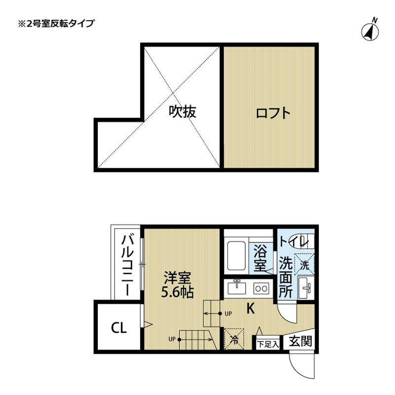 Studio竹下(ｽﾃｭﾃﾞｨｵ)の間取り