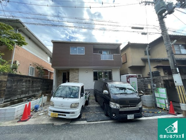 大津市茶戸町　第1期　新築一戸建ての外観|周辺は落ち着いた街並みの住宅地！子育てがしやすい住環境です！まだ未完成ですが、現地でしかわからない事もございます。是非一度ご覧ください。