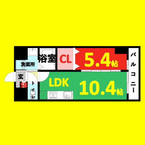 マイアトリア栄　名古屋市賃貸　仲介手数料無料の間取り