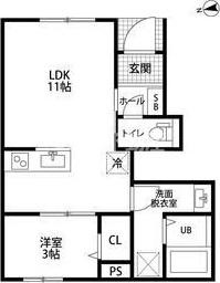 リーブルファイン中鶉Ⅱの間取り