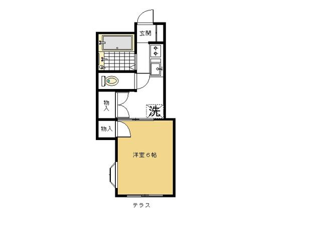 １０１号室間取り