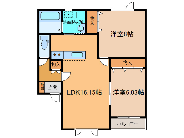 ヴィスタサⅡの間取り