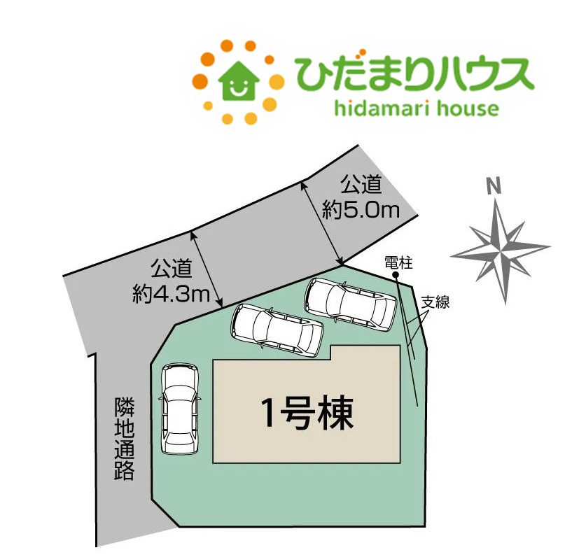 本庄市中央２丁目　新築一戸建て　ブルーミングガーデン　01の区画図