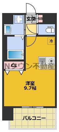 【間取り】 | ライジングコート名古屋駅前東 | 間取りです。