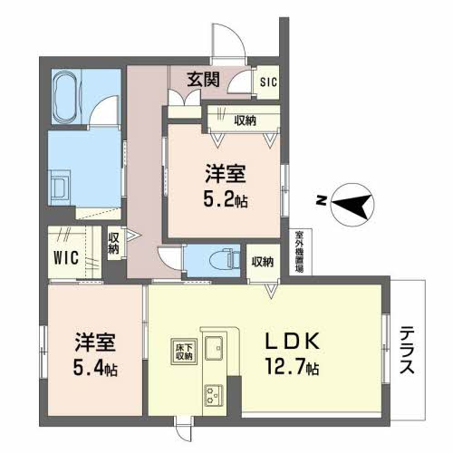 シャーメゾン　フェリシードの間取り