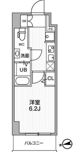松戸市上本郷の賃貸マンションの間取り