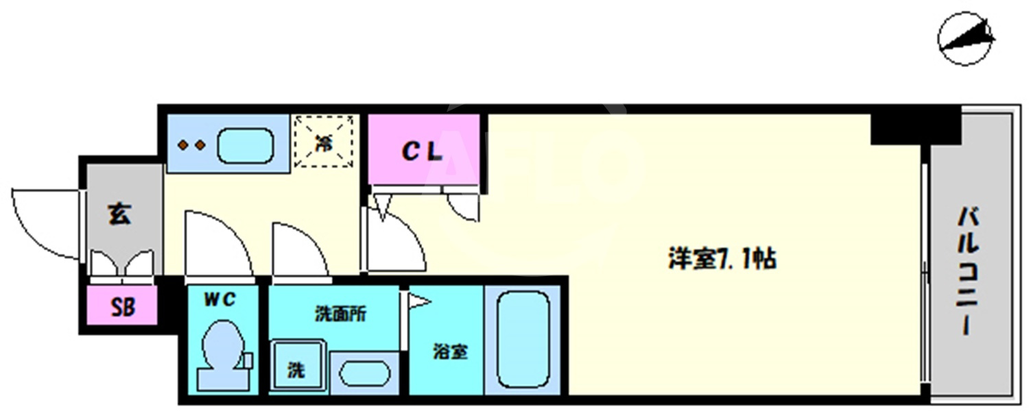 S-RESIDENCE大阪九条Northの間取り|S-RESIDENCE大阪九条North　間取り