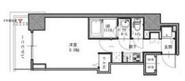 S-RESIDENCE谷町五丁目の間取り