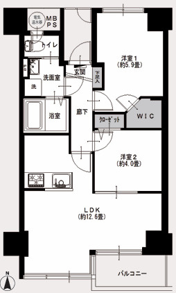 ライオンズマンション大森の間取り