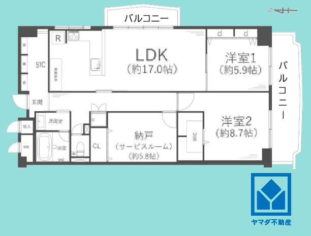 ローズハイツ夙川の間取り