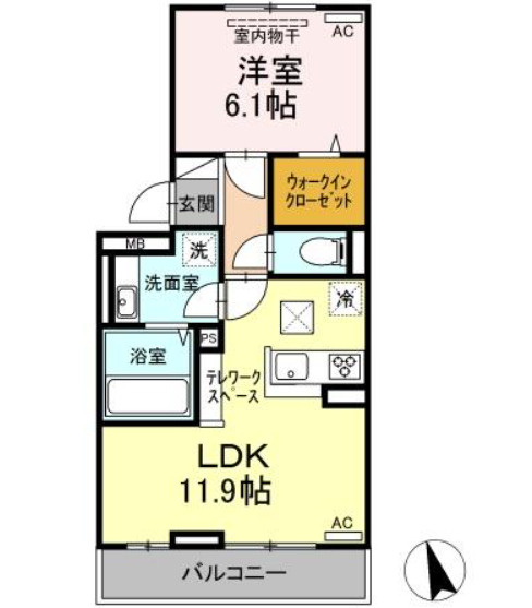 マッセル大在の間取り