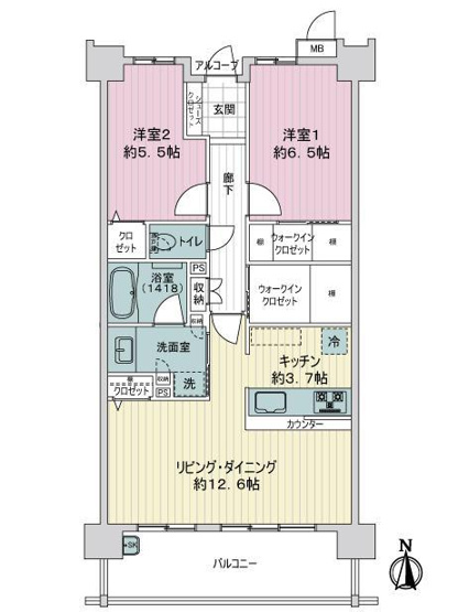 【間取り】 | サーパス南久保グランフォート