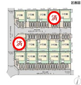 【いわき市平城東１丁目／11号棟】　◆開放的な角地♪　◆ランドリールーム有り♪の区画図|【区画図です】
