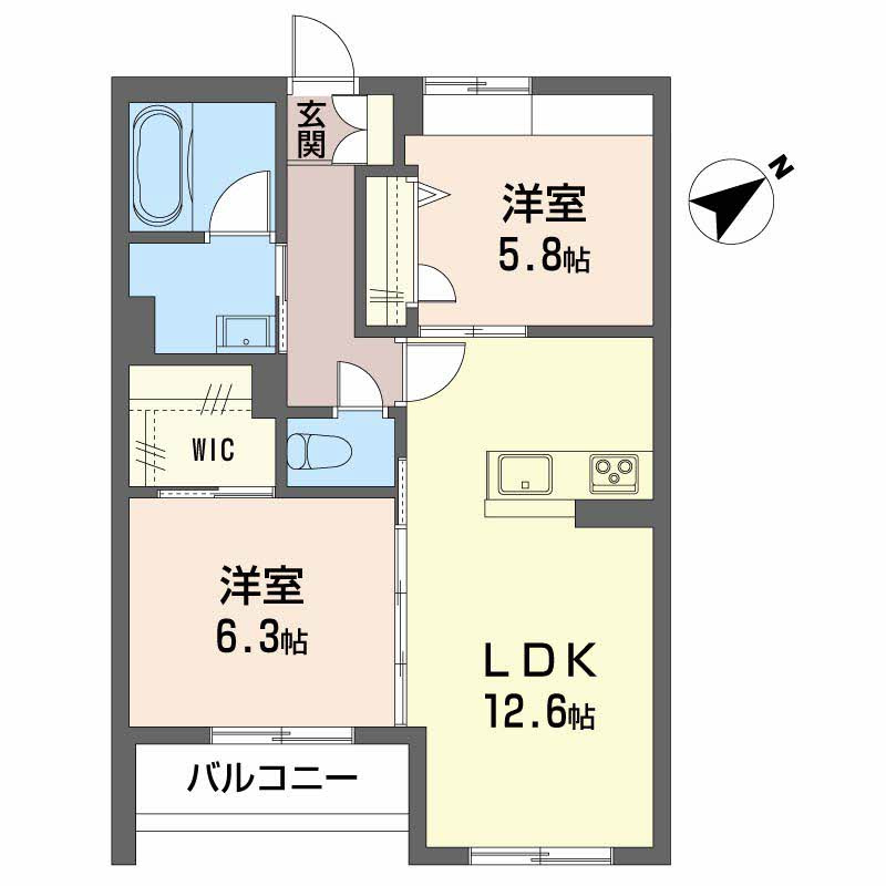 ベレオガーデンズ Miwaの間取り