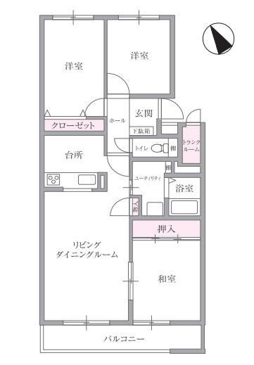 ロピア稲積公園Ⅱの間取り