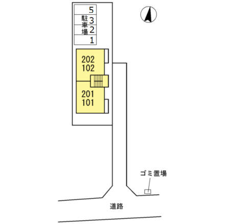コーポミナモトⅢの区画図
