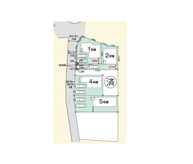 豊橋市二川町字東町の新築一戸建の区画図|2号棟になります
