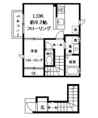 ＢＯＮＨＥＵＲの間取り|間取りです。