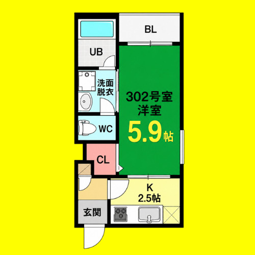 REGALEST豊田本町　名古屋市賃貸　仲介手数料無料の間取り