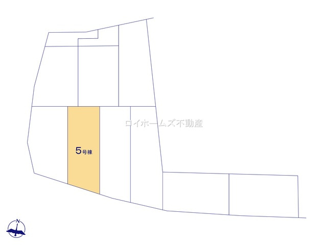 【区画図】 | 一宮市明地字江畔5-1『仲介料無料』新築戸建て | 5号棟