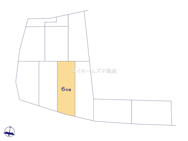 【区画図】 | 一宮市明地字江畔5-1『仲介料無料』新築戸建て | 6号棟