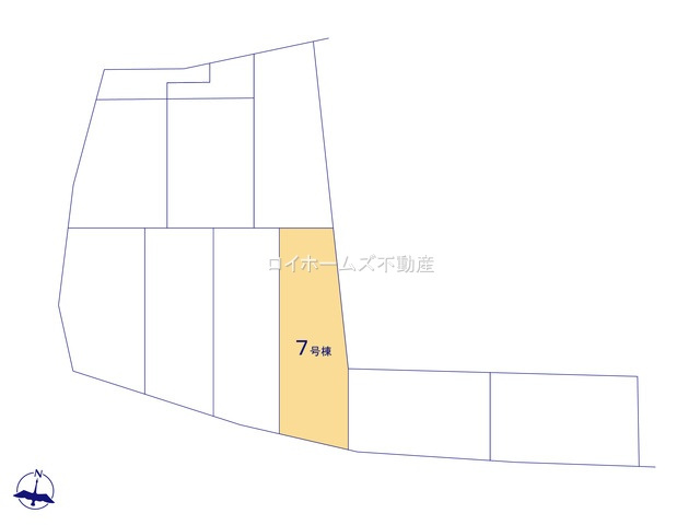 【区画図】 | 一宮市明地字江畔5-1『仲介料無料』新築戸建て | 7号棟
