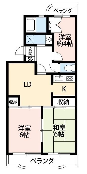 パールメゾン鏑木の間取り
