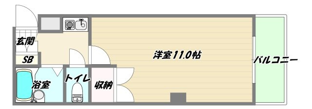 大阪市東淀川区菅原３丁目の賃貸マンションの間取り