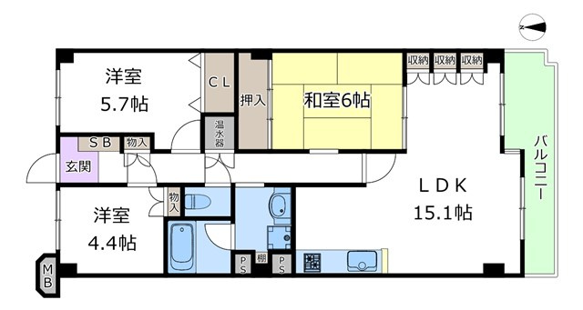 【間取り】 | ロイヤルハイツ千里中央 | エイブルにて取扱い可能な住宅ローンは、全部で10種類以上！お客様にピッタリの住宅ローンを当社のFPよりご案内させて頂きます。住宅ローンのご相談だけでも、お気軽にご相談下さいませ。