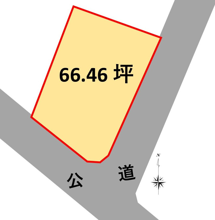 売地　富岡市黒川　の区画図