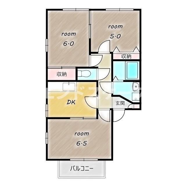 ディアス５５　ＥＡＳＴの間取り|高崎、前橋のお部屋探しはエンドスケープまで！お客様の理想お聞かせ下さい♪