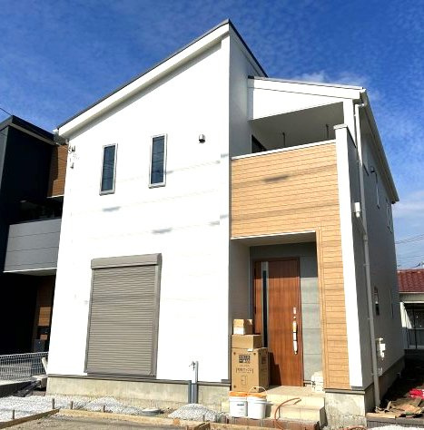 リーブルガーデンＳ前橋幸塚町第2　2号棟の外観|現在建築工事中です。９月完成予定です。同社施工例はいつでもご見学できますのでお気軽にご連絡下さい。