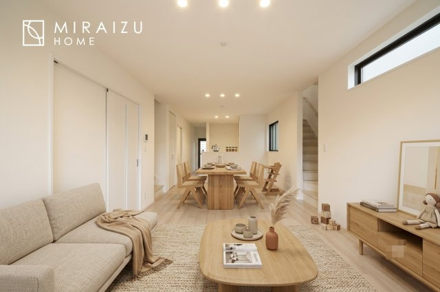【居間・リビング】 | ※家具はイメージです　お子さんが宿題をしたり、ちょっとした作業もできる、家族みんながそれぞれの時間を過ごせるリビングです。
