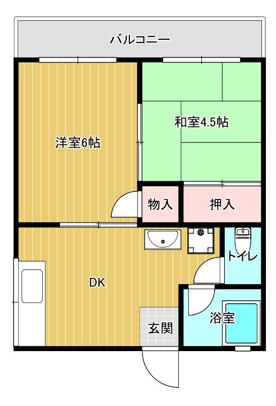 コーポ上野【キャッシュバック対象】の間取り