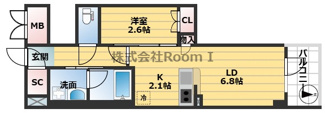 【間取り】 | K-COURT谷町四丁目