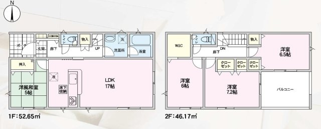 新築戸建　長野市三輪一丁目の間取り