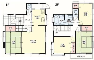 白岡市西１期　中古一戸建ての間取り|独立タイプのキッチンで集中してお料理できます！