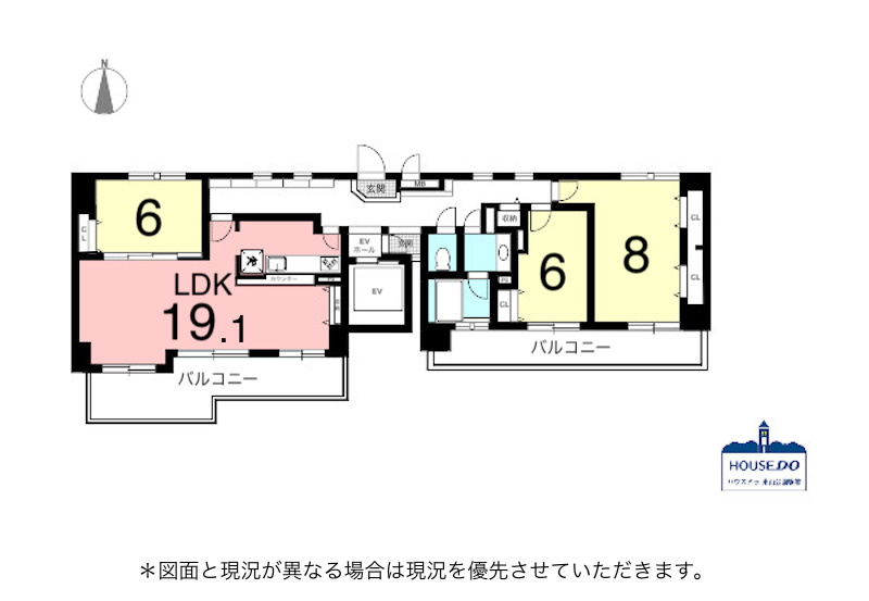 最上階！3LDK南向き住戸！全居室約6帖以上！グレイス表台
