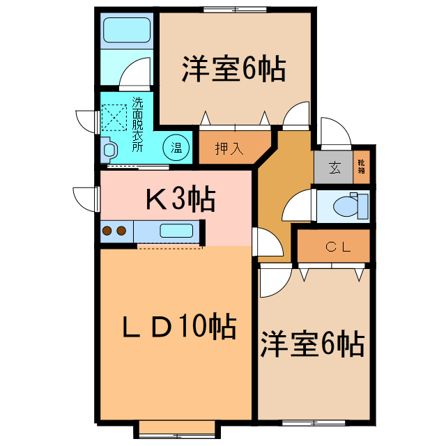 花月の間取り
