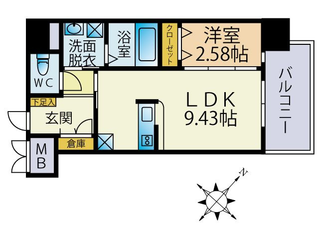 サードプレイス吉塚駅前の間取り
