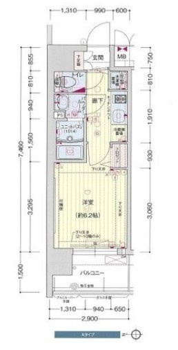 プレサンス南森町駅前の間取り