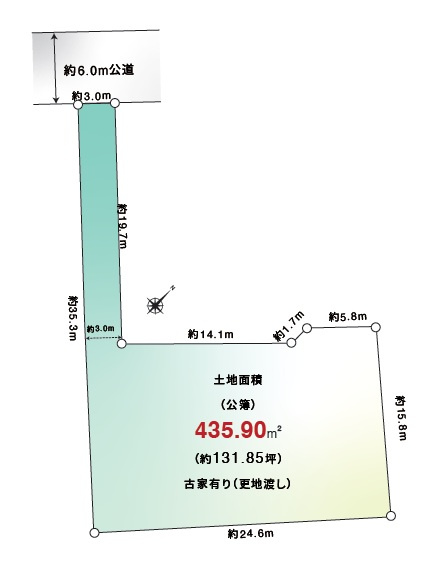 深沢５　土地の区画図