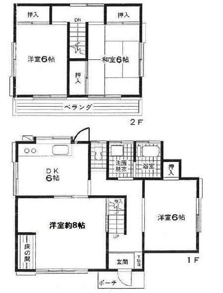 【中古】坂戸市石井中古住宅の間取り