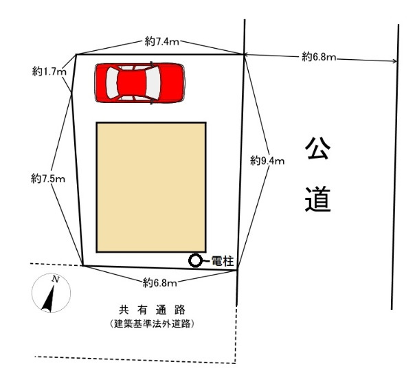 海老名市門沢橋二丁目の区画図