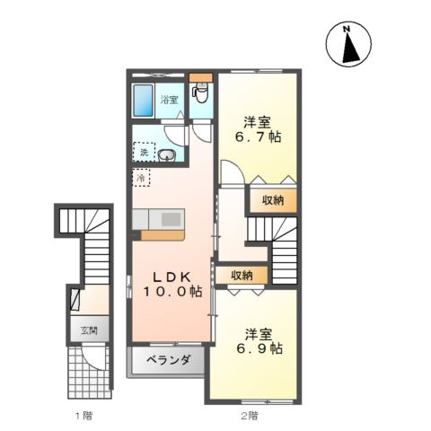 サンフィット　フジマンＣ棟の間取り
