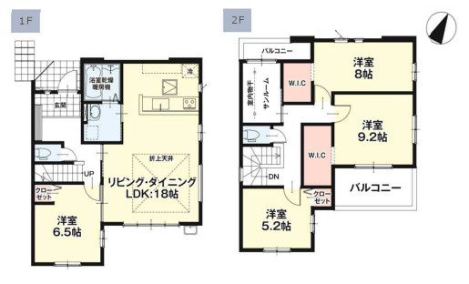 【間取り】 | 春日市白水池1丁目1期　2号棟（全2棟）【仲介手数料無料・0円】 | 平日、土日祝日もお好きな日時にご見学可能です。お気軽にお問合せ下さい。