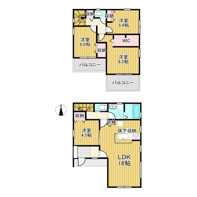 ●鈴鹿ハイツ 第2 【全2棟】新築戸建の間取り