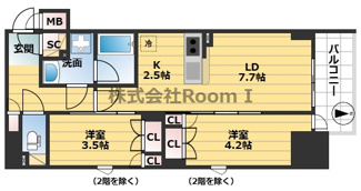 【間取り】 | K-COURT谷町四丁目
