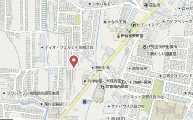 京都市伏見区久我森の宮町　中古戸建の地図